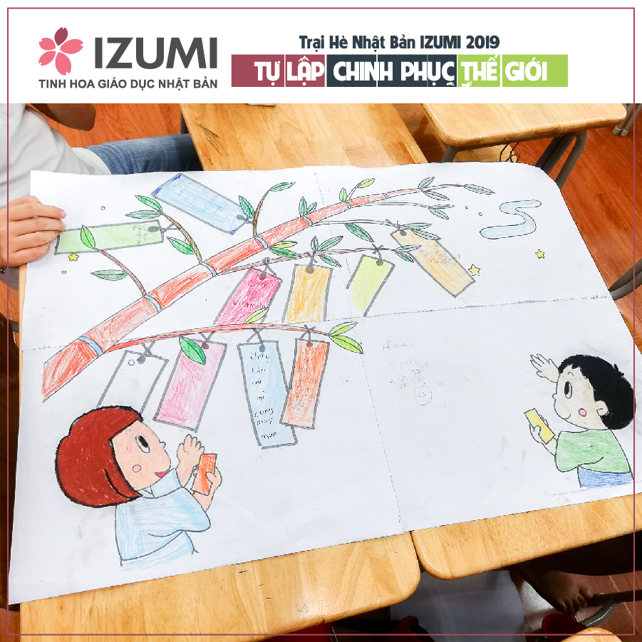 Trẻ em trong lễ hội Tanabata qua nét vẽ của các học viên tại IZUMI