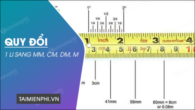 1 li bằng bao nhiêu mm, cm, dm, m – Bí quyết chuẩn hóa đơn vị đo chiều dài