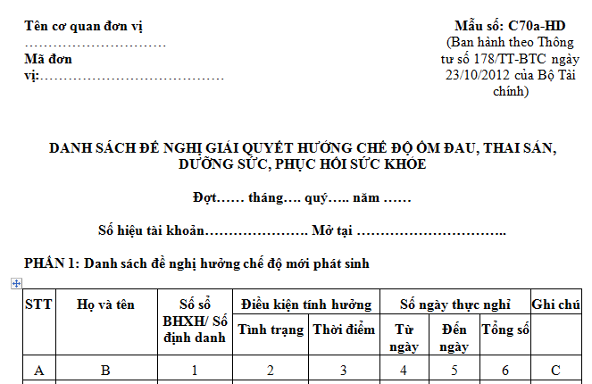 Hướng dẫn cách lập mẫu C70a-HD