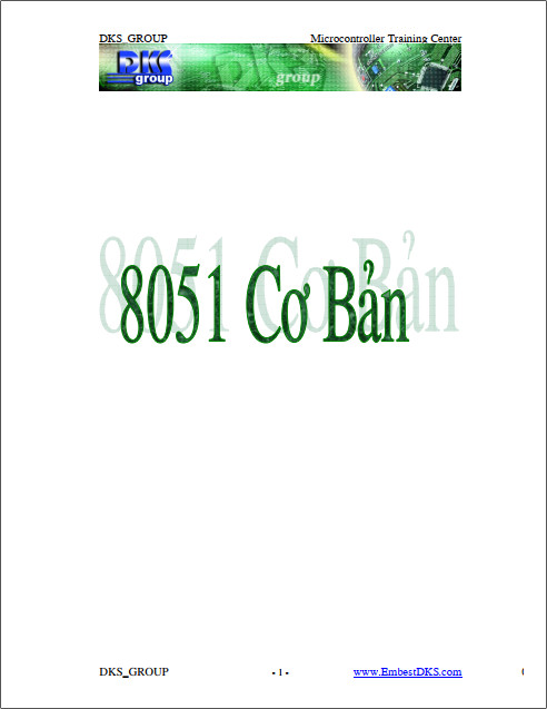 EBook lập trình 8051 – Học vi điều khiển với niềm đam mê