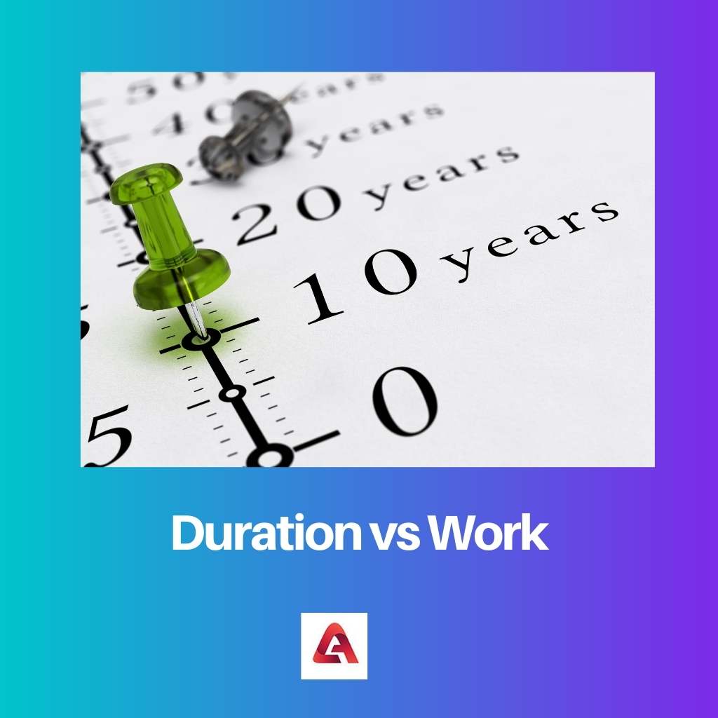 Sự khác biệt giữa Thời lượng và Công việc
