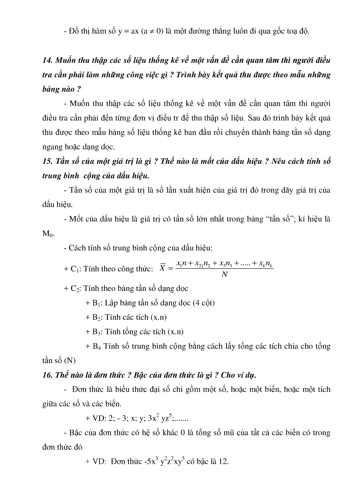 Ôn tập toán lớp 7: Hình học và đại số cùng file PDF cung cấp