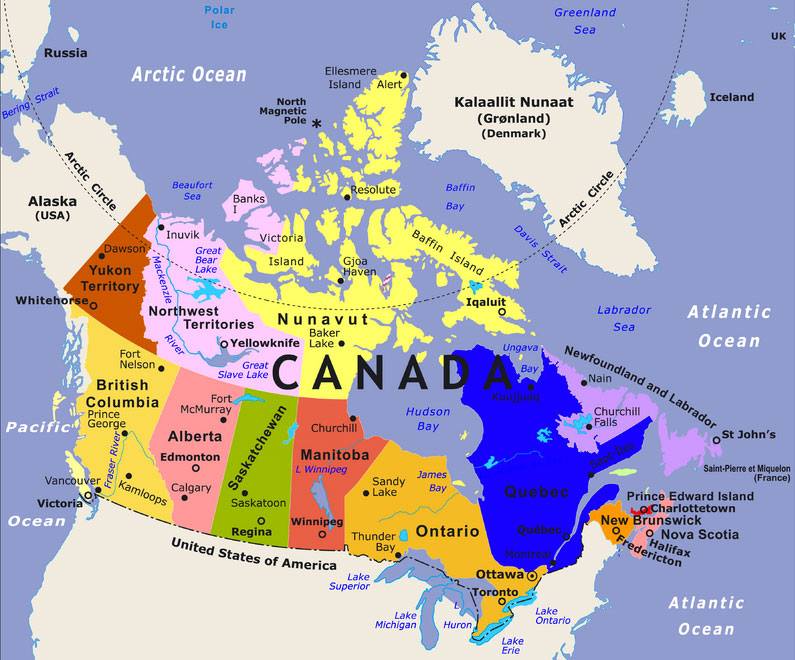 Bản đồ Canada: Khám phá sự đa dạng về khí hậu và vẻ đẹp của quốc gia này