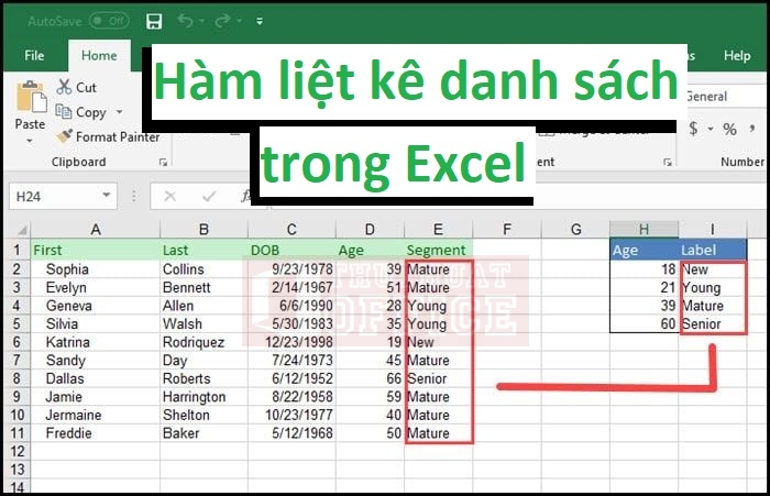 Hàm liệt kê danh sách trong Excel: Bí quyết để tìm kiếm dễ dàng!