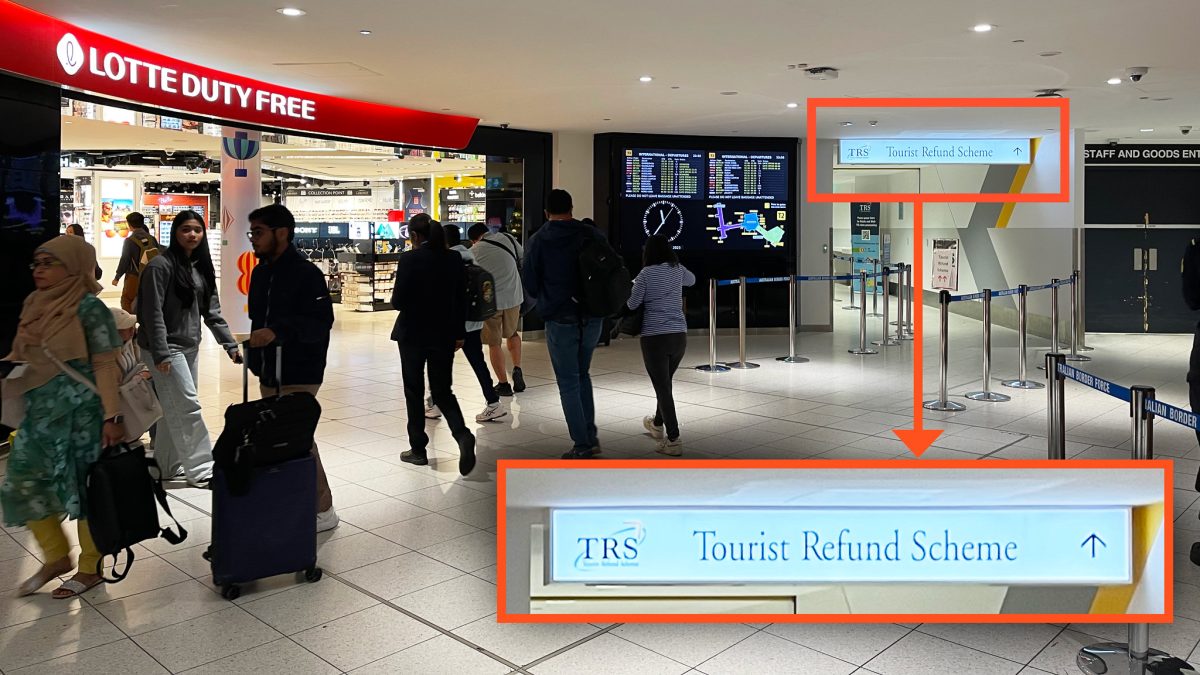 Hoàn thuế tại sân bay Tullamarine (Melbourne) bằng TRS