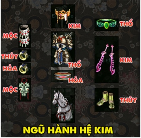 mặc đồ ngũ hành võ lâm 1 hệ kim